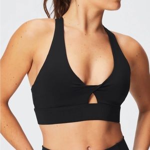 FABLETICS Oasis Twist Medium Impact Black Sports Bra Size Large